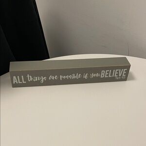 Inspirational Gray Wall Decor Sign